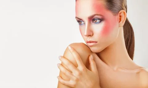 Pink makeup Foto stock