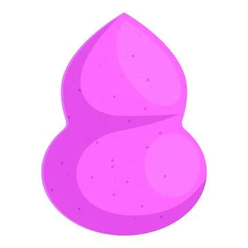 Pink makeup sponge for applying foundation 스톡 일러스트