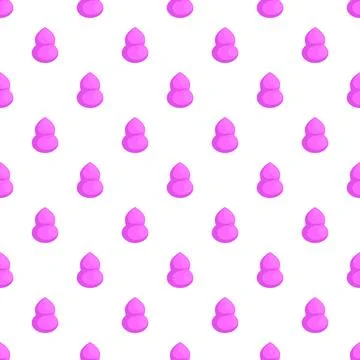 Pink makeup sponge seamless pattern background Illustration