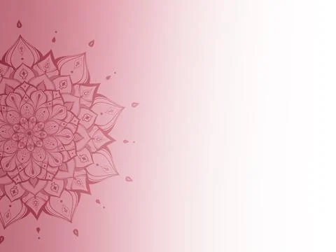 Pink Mandala design for background or backdrop. Stock Illustration