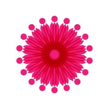 PINK MANDALA GEOMETRIC (9) Stock Illustration