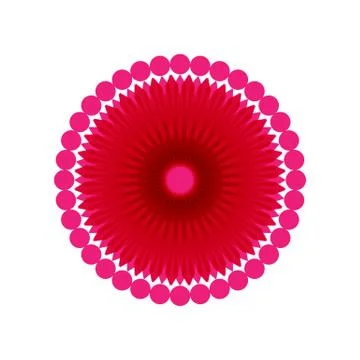 PINK MANDALA GEOMETRIC (9) Stock Illustration