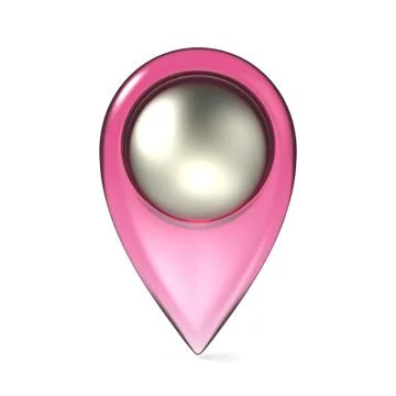 Pink map pointer 3D Illustrazione stock