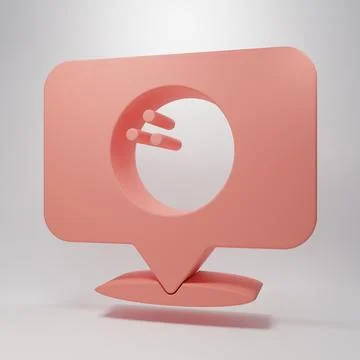 Pink Map pointer with bowling ball icon isolated on pink background. Sport .. Stock Illustration