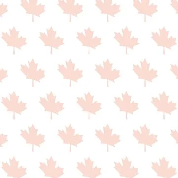 Pink maple leaf pattern. Vector Stockillustratie