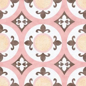 Pink marble geometric pattern shape floor and wall mosaic decor tile. Stock Photos