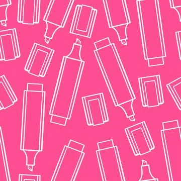 Pink markers Stock Illustration