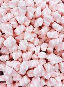 Pink marshmallow sweets Stock Photos