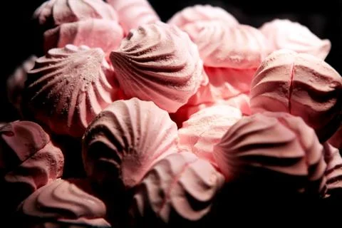 Pink marshmallows Stock Photos