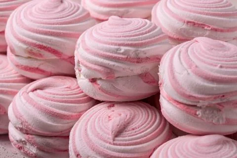 Pink marshmallows Stock Photos