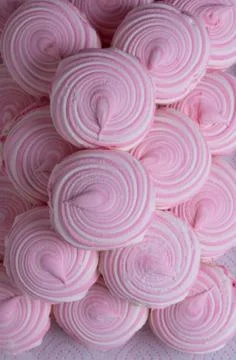 Pink marshmallows Stock Photos