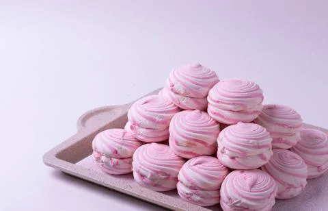 Pink marshmallows Foto stock