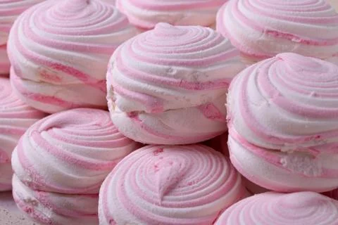 Pink marshmallows Stock Photos