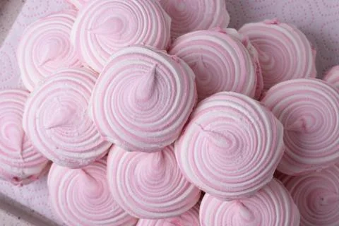 Pink marshmallows Stock Photos