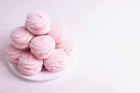Pink marshmallows Stock Photos