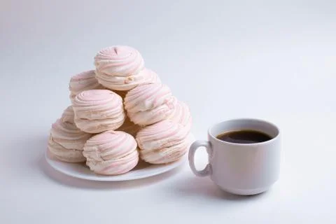 Pink marshmallows Stock Photos