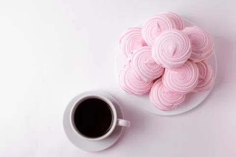 Pink marshmallows Stock Photos