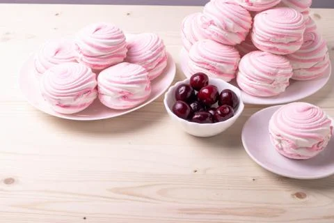 Pink marshmallows Foto stock