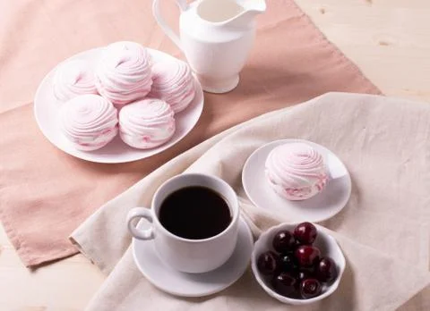 Pink marshmallows Foto stock