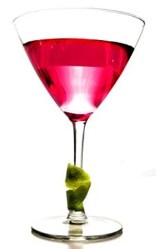 Pink martini with lime Stock Photos