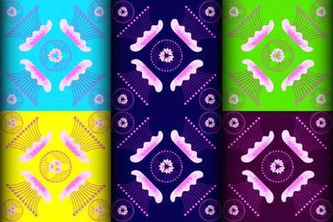 Pink marvel of peru pattern 스톡 일러스트