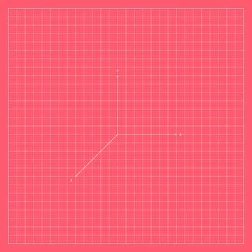 Pink mathematical grid background featuring a precise diagonal line constru.. Stock Illustration