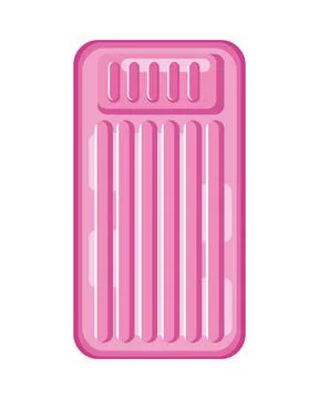 Pink mattress float pool Stock Illustration