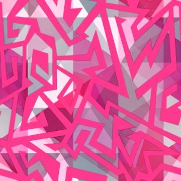Pink maze seamless pattern Stock Illustration