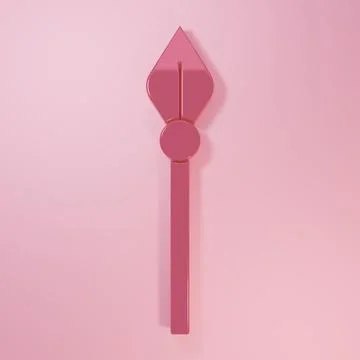 Pink Medieval spear icon isolated on pink background. Medieval weapon. Mini.. Stock Illustration