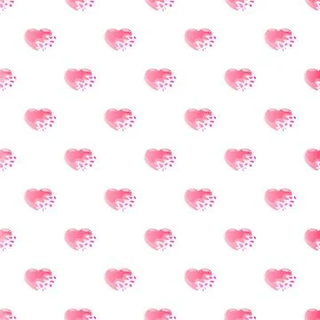 Pink melting hearts pattern for romance and sweet themes Stock Illustration
