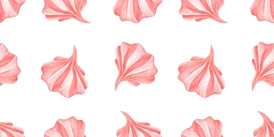 Pink meringue seamless pattern a Illustrazione stock