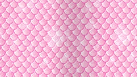 Pink Mermaid Fish Scale Pattern Waving in Seamless Loop Stock Footage 345038039