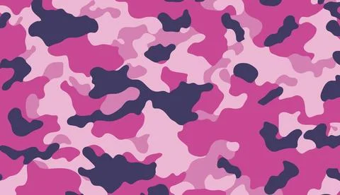 Pink military camouflage pattern background, vector design. Stock Illustration
