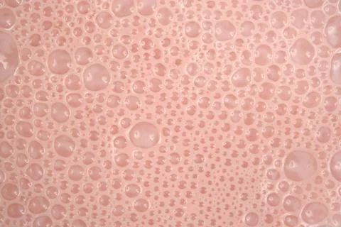 Pink Milkshake Bubbles Texture Background Stock Photos