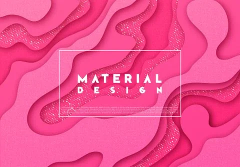 Pink Minimal Abstract Liquid Background. 3d wavy texture. Dynamic art pattern イラスト素材