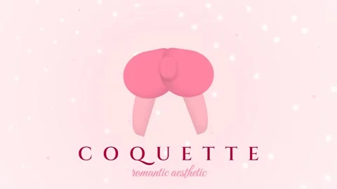 Pink minimalist cartoon lips shape icon on white background Stock Footage 336879746