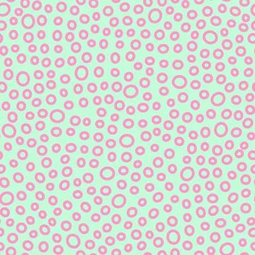 Pink mint polka dots pattern. Abstract background Illustrazione stock