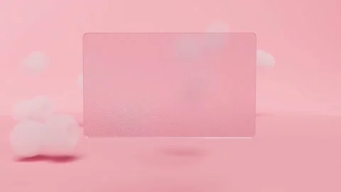 Pink mockup scene clouds glass intro able to loop Video stock 263352953