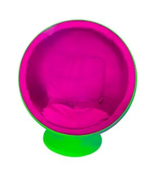 Pink modern sofa isolated Stock Photos