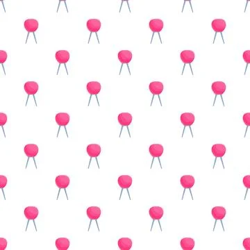 Pink modern stools repeating pattern design background Stock Illustration