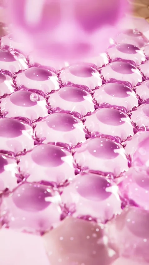 Pink molecular essence activates cell repair to improve skin condition. Video stock 335630941