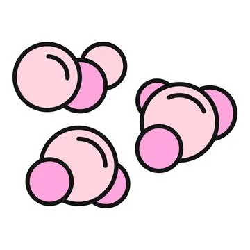 Pink molecule atoms representing science research and chemistry Stock Illustration