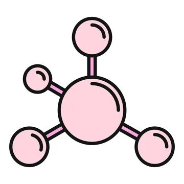 Pink molecule structure representing chemistry and science Stock Illustration