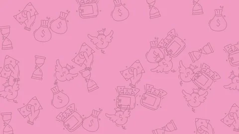 Pink Money Pattern Background - Finance and Wealth Concept. Stock Footage 321853843