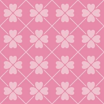 Pink monochrome floral fabric pattern              Stock Illustration