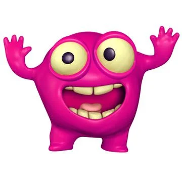 Pink monster Stock Illustration