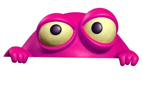 Pink monster Illustrazione stock