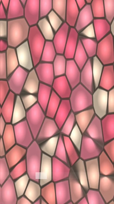 Pink Mosaic Organic Motion Background with Glowing Irregular Shapes Stock Footage 342914953