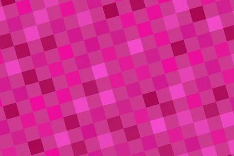 Pink mosaic pattern with small square tiles in vibrant shades Stock Illustration