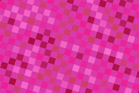 Pink mosaic pattern with small square tiles on vibrant background Stock Illustration